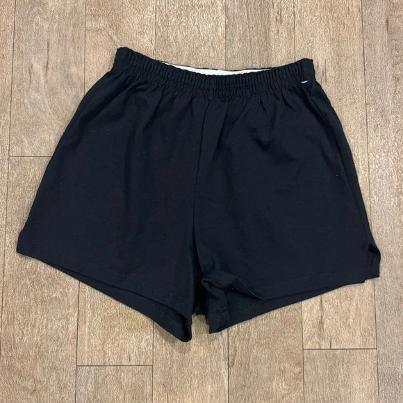 Black SOFFE Shorts Women's Medium ‘Happy Holla Days’ Christmas - Picture 2 of 3